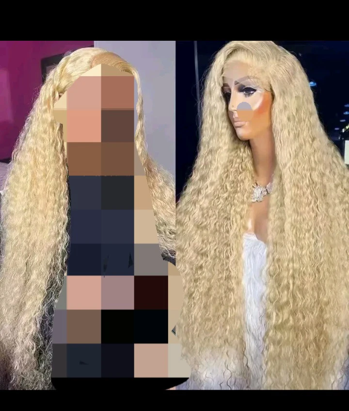 Long Blonde Curly Wig