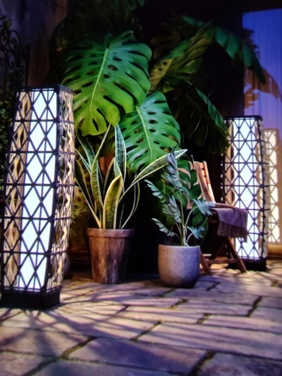 Set of 2 Tall Woven Lanterns - photo 2