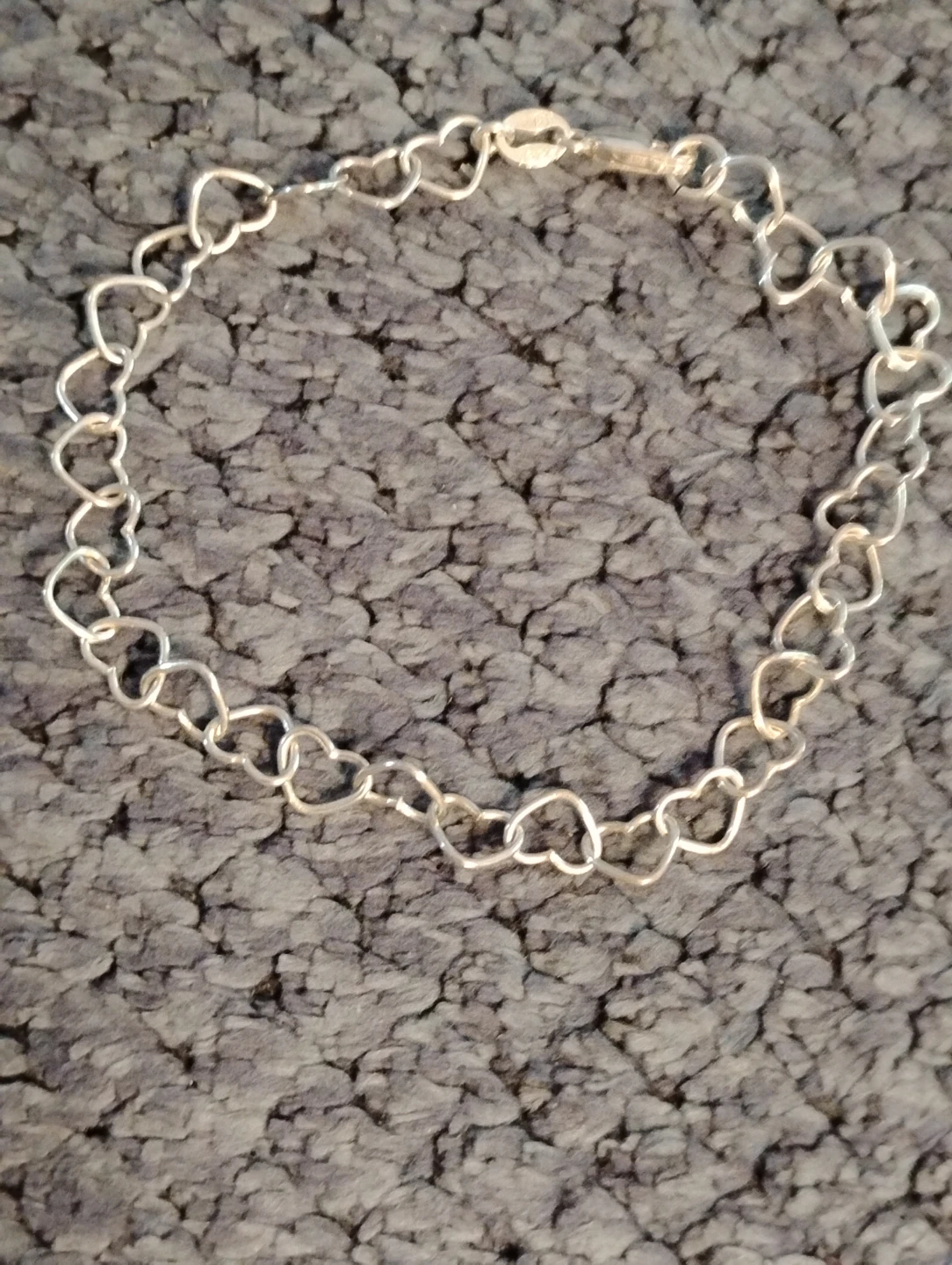 Silver Heart Link Bracelet
