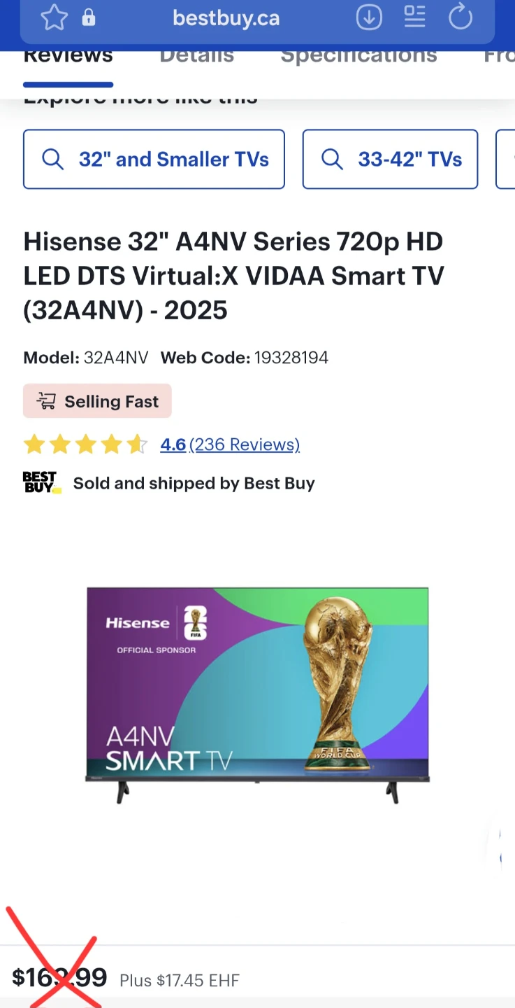 Hisense 32" A4NV Series 720p HD LED DTS Virtual:X VIDAA Smart TV - photo 2