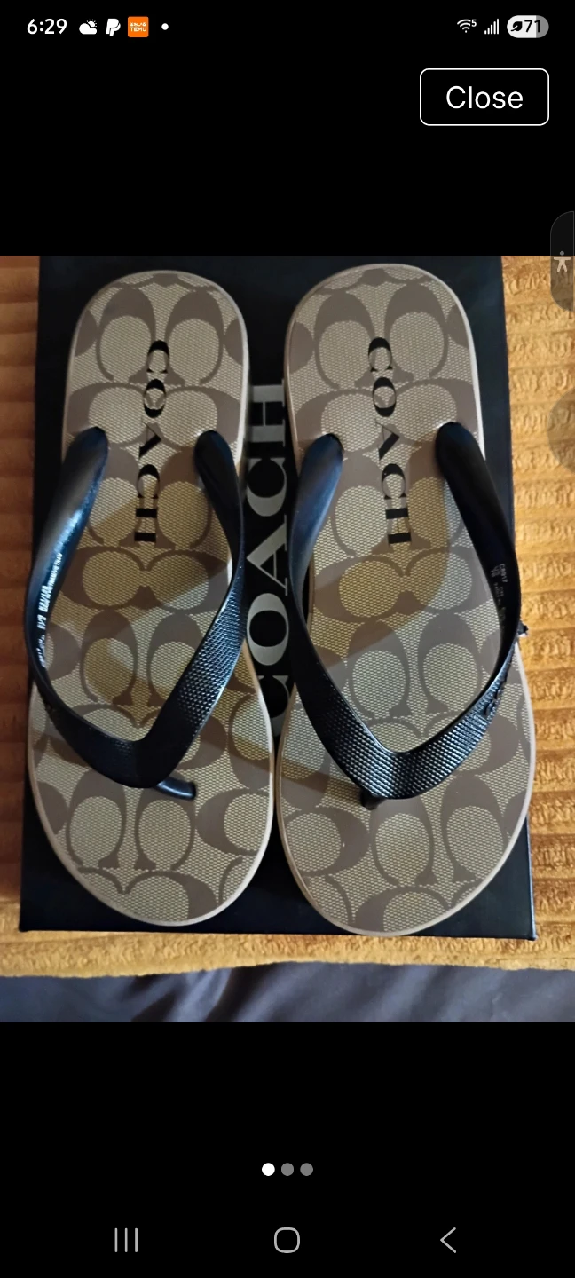 Coach Signature Flip Flops