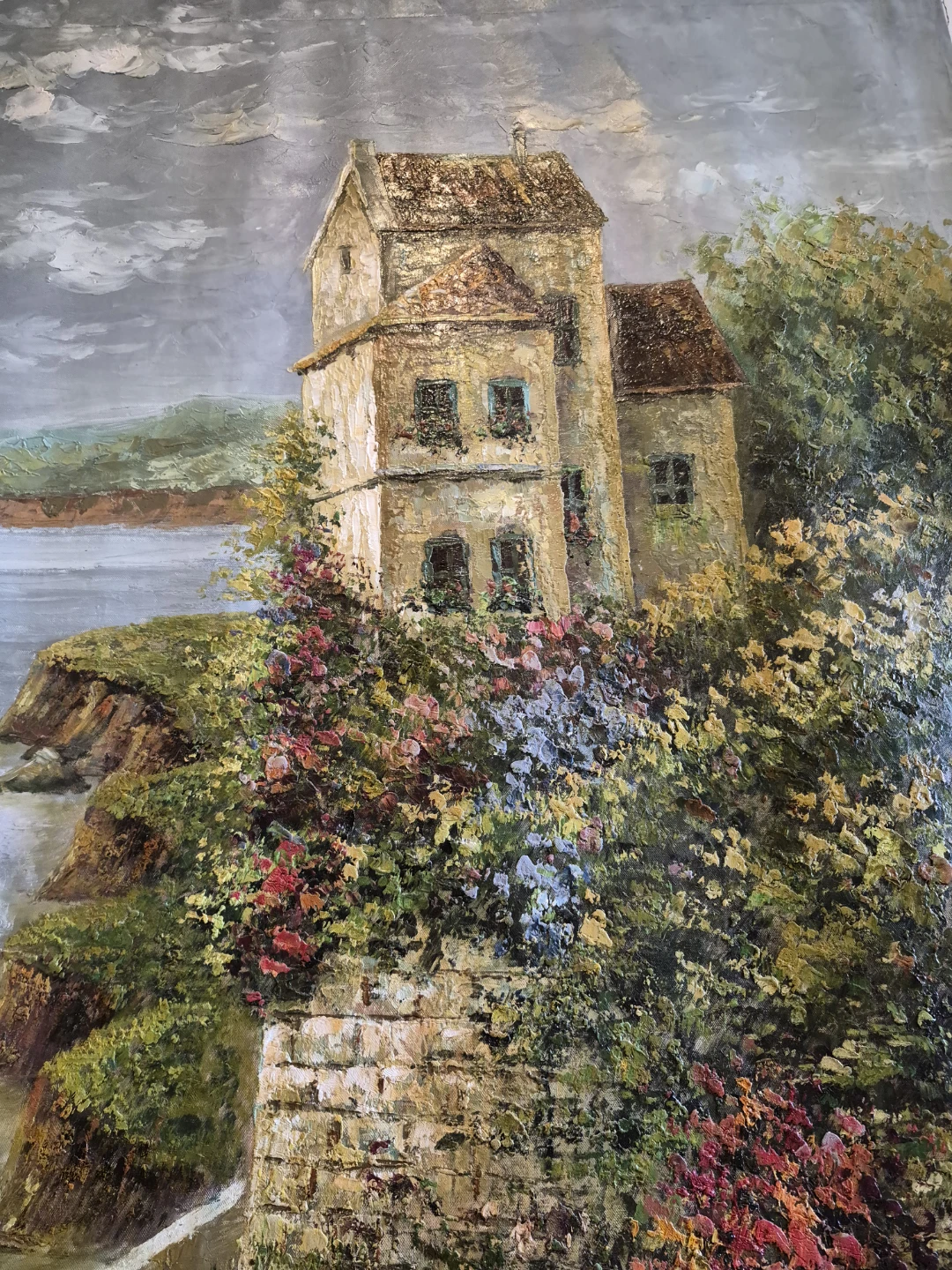 Oil Painting of a House by the Sea - photo 2