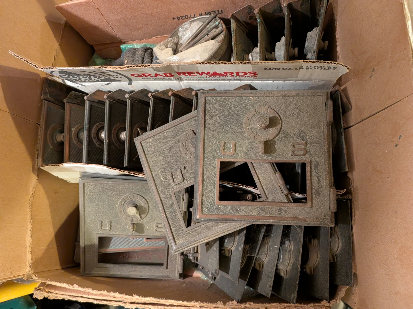 Antique US Mailbox Doors