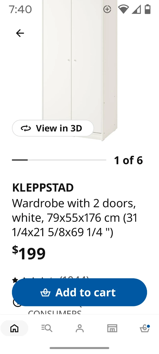 IKEA KLEPPSTAD Wardrobe White - photo 5