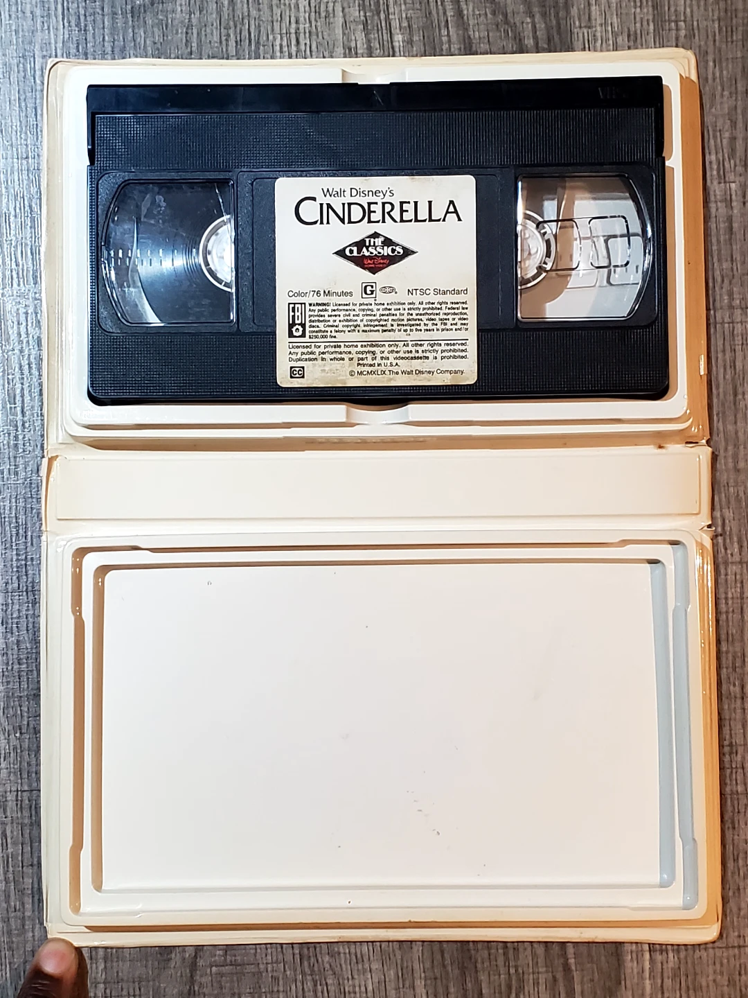 Vintage Walt Disney's Cinderella Original Animated Classic VHS - photo 4