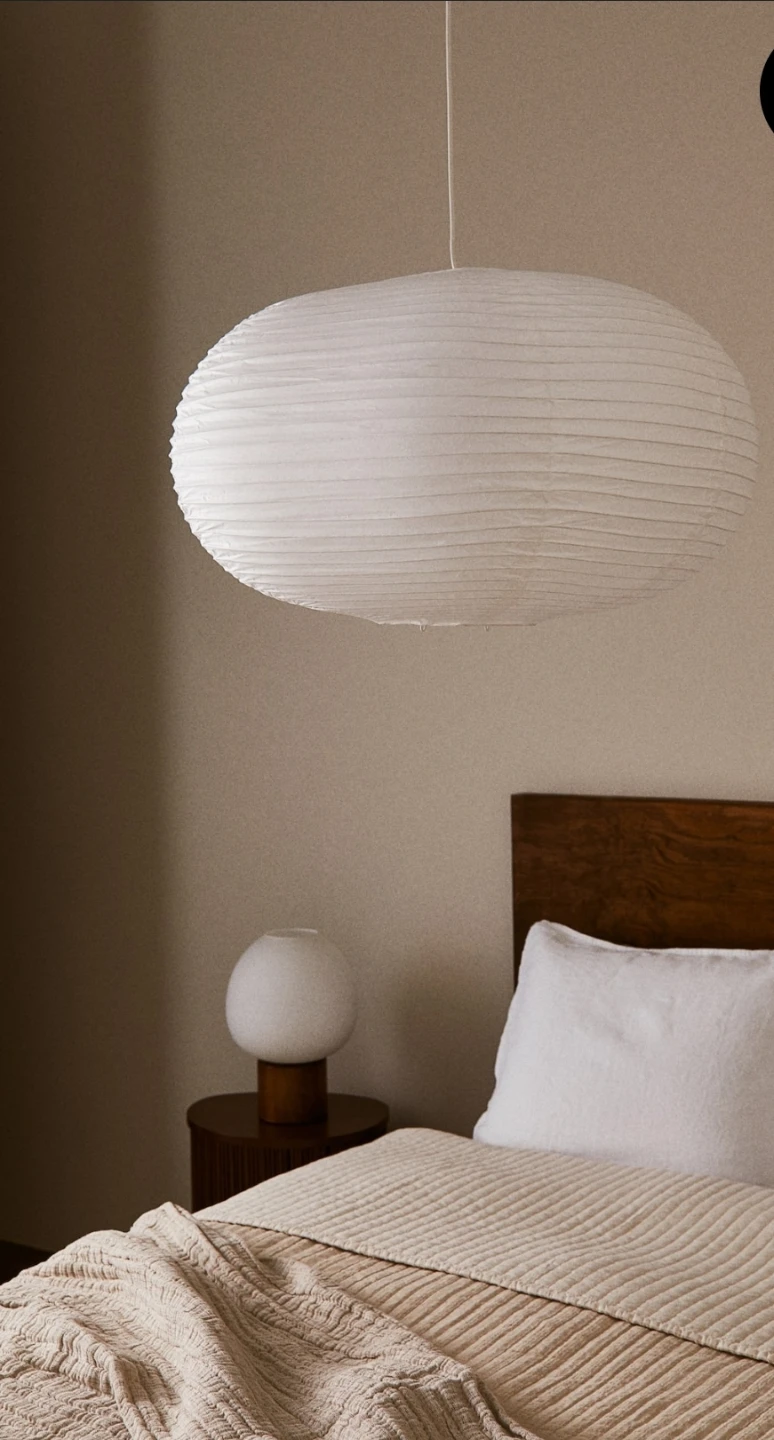 H&M White Paper Lampshade