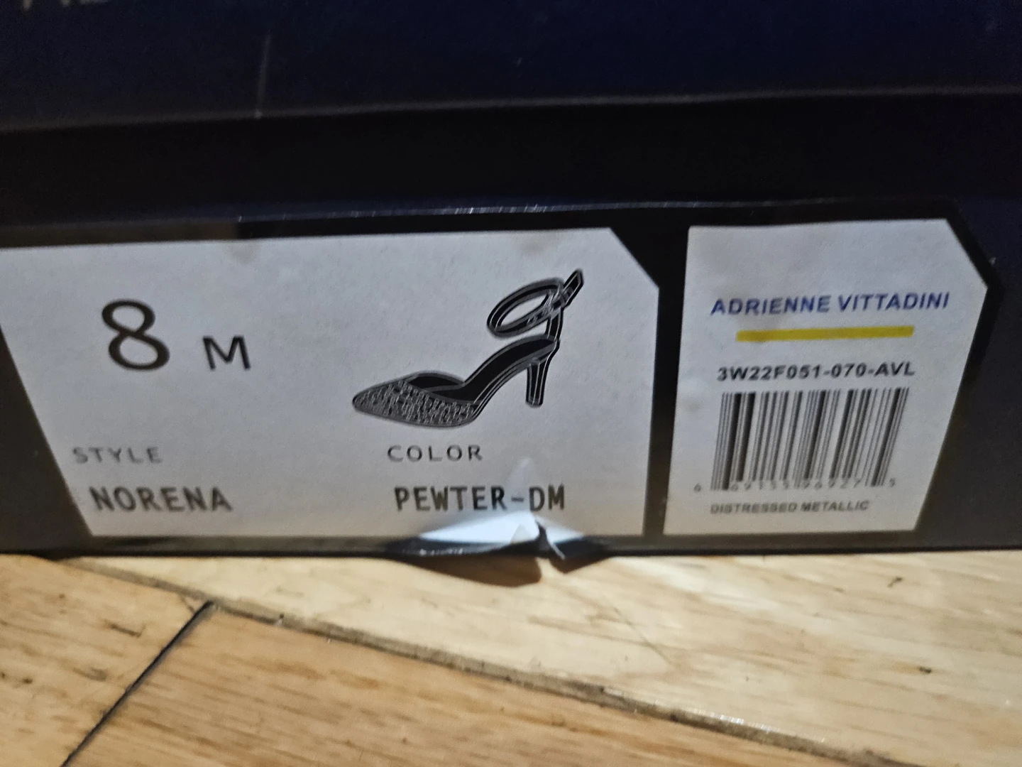 Adrienne Vittadini Norenna Pewter Metallic Heels Size 8M - photo 4