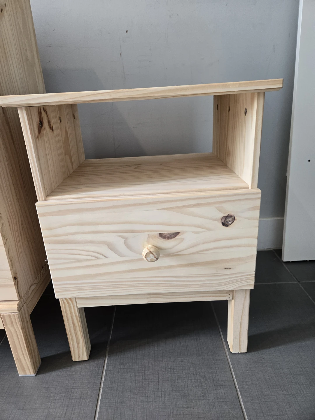 Newly sanded ikea tarva dresser and nightstand - photo 3