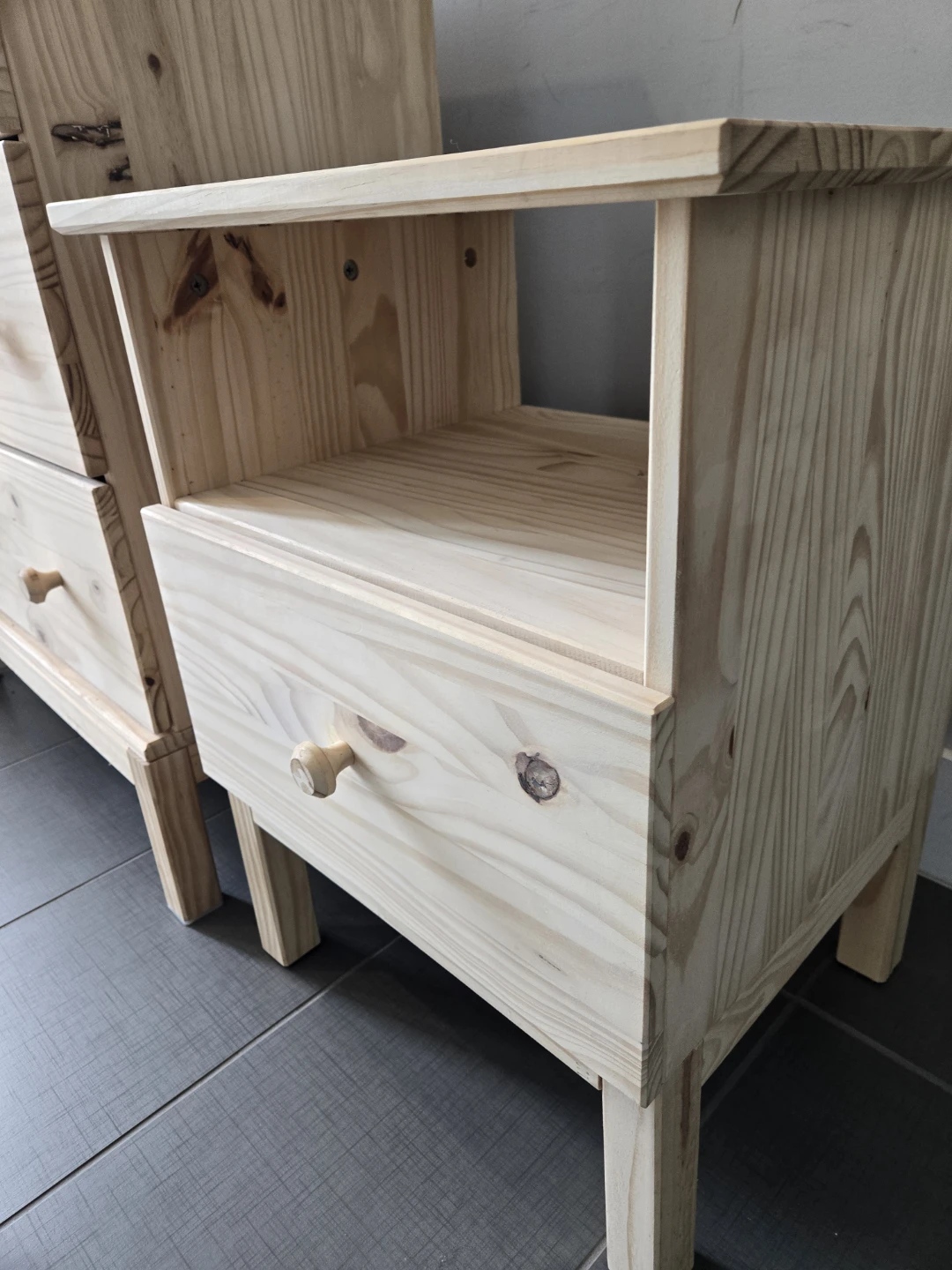 Newly sanded ikea tarva dresser and nightstand - photo 5