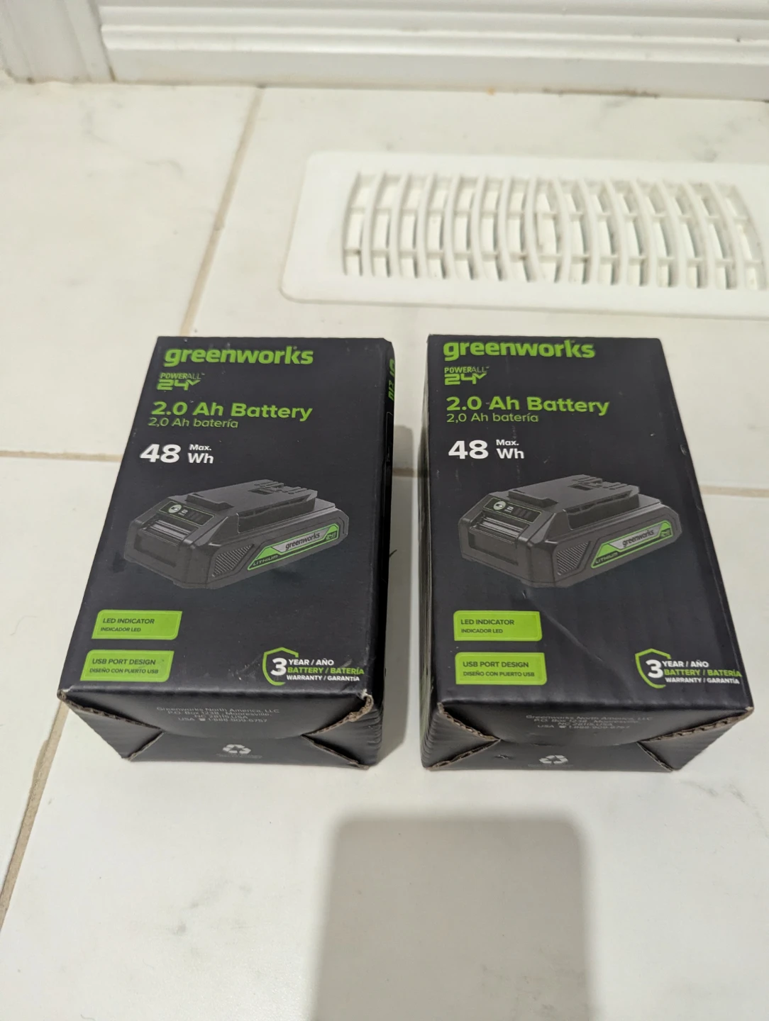 Greenworks 24V 2.0 Ah Battery (2 Pack)