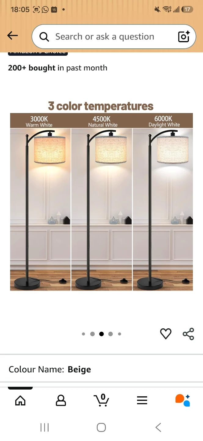 Black Arc Floor Lamp with Linen Shade - photo 4