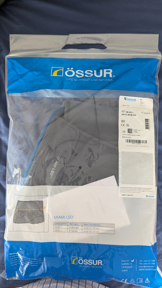 Össur Miami LSO Lumbar Back Brace