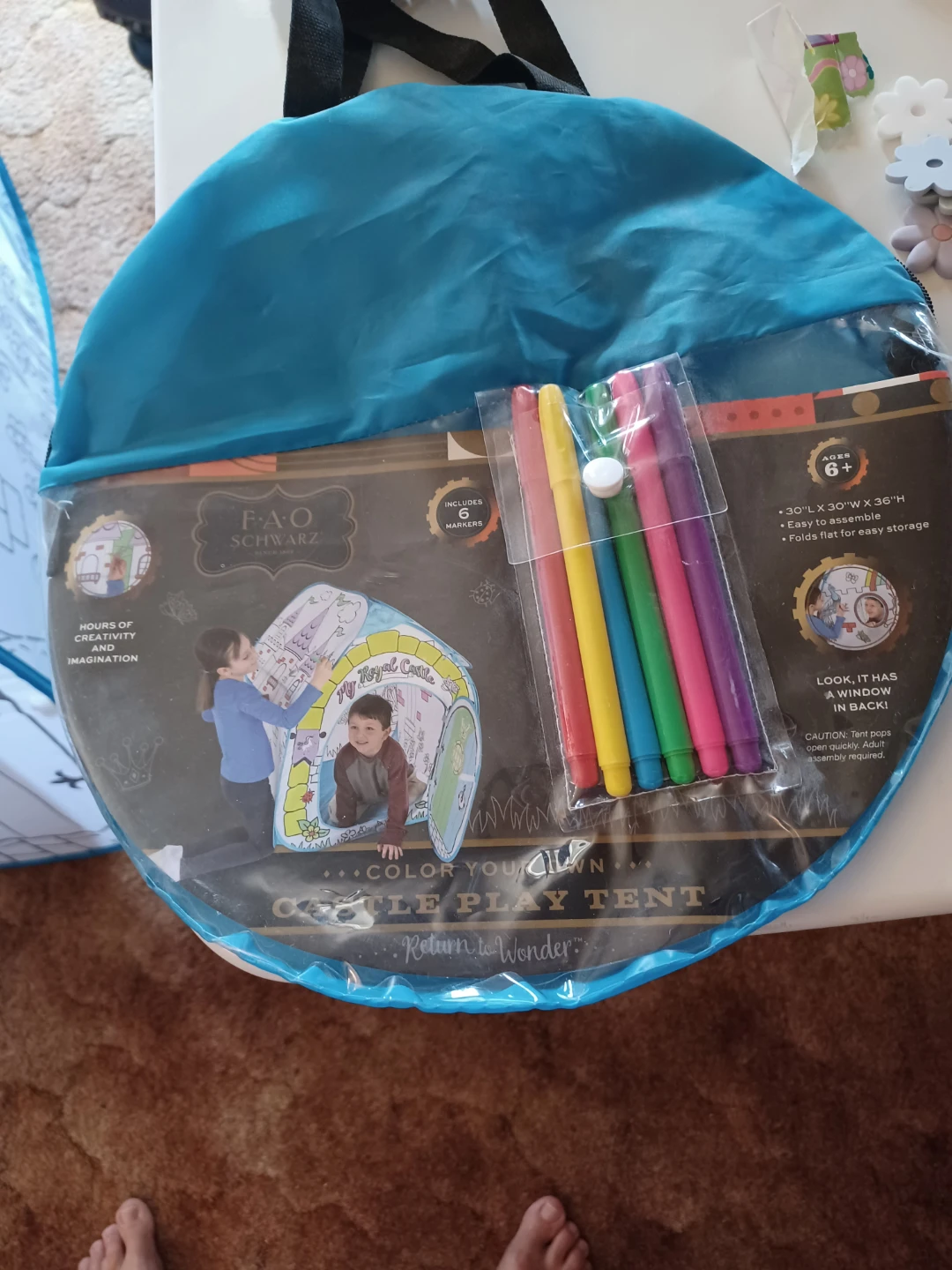 FAO Schwarz My Royal Castle Color Your Own Play Tent