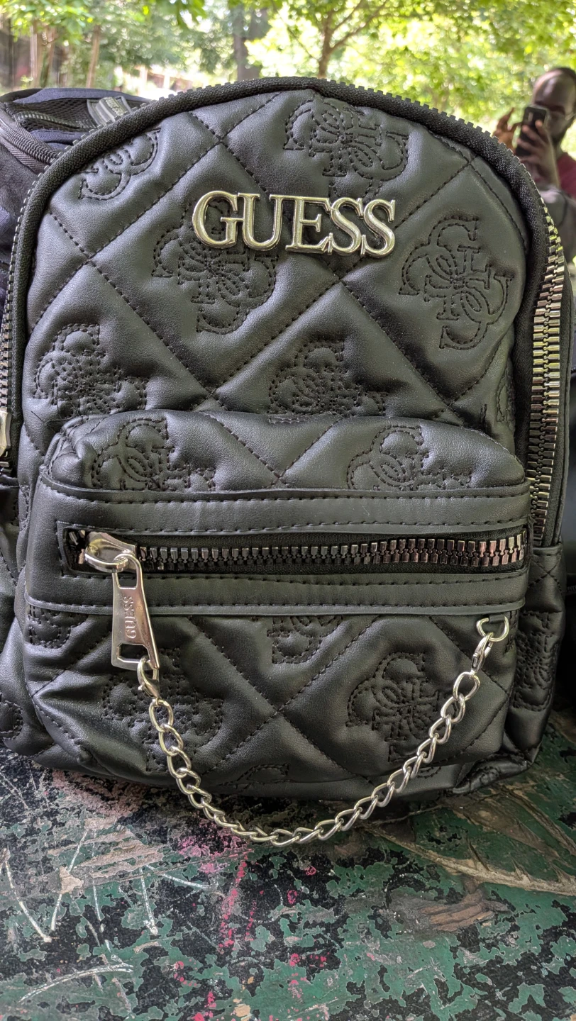 GUESS Black Quilted Backpack