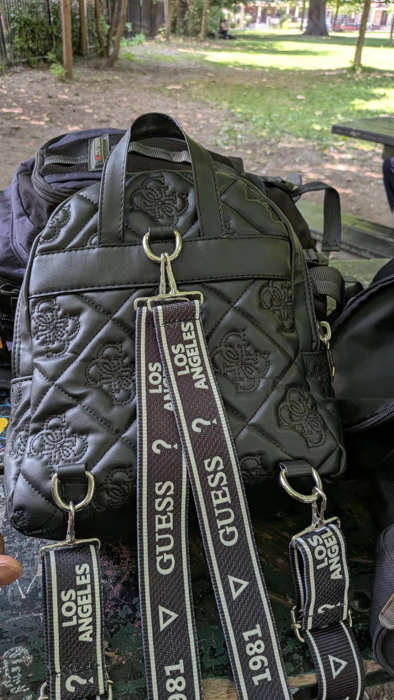 GUESS Black Quilted Backpack - photo 3