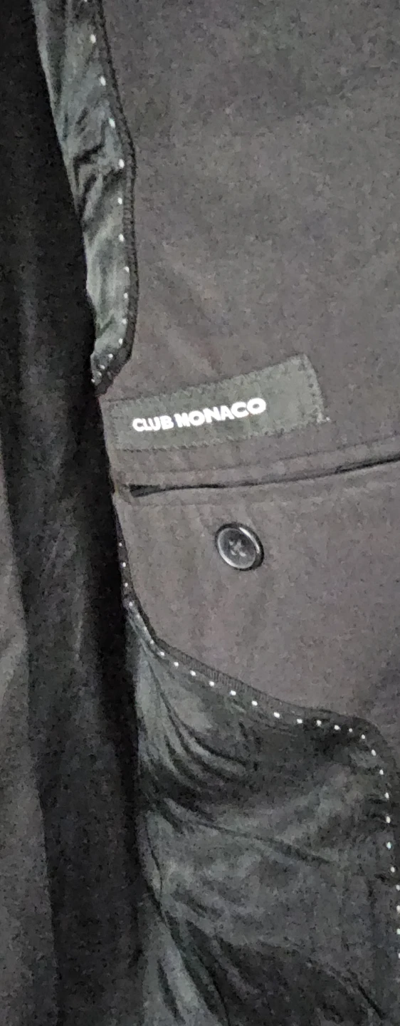 Club Monaco Black Suit Jacket and pant size 40