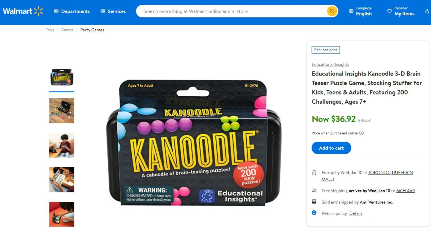Educational Insights Kanoodle 3-D Brain Teaser Puzzle