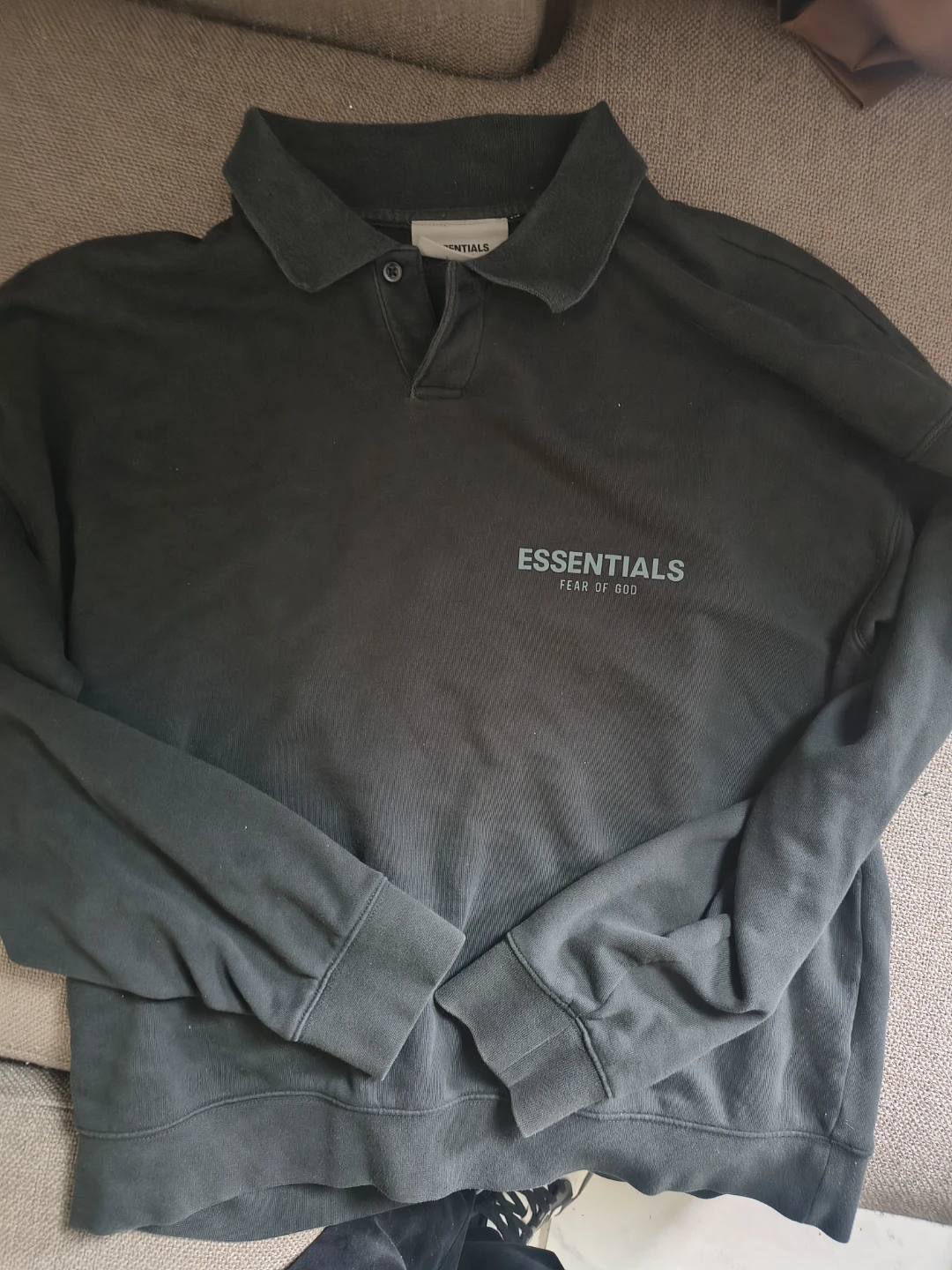 Fear of God Essentials Long Sleeve Polo Shirt Size S