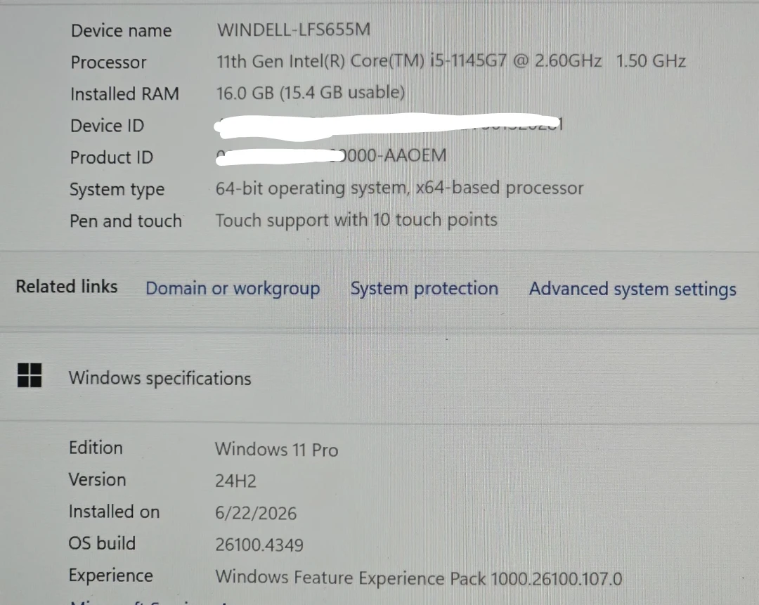 Dell Latitude 5420 with 14" touchscreen 16Gb Ram 256Gb SSD Win11 - photo 5