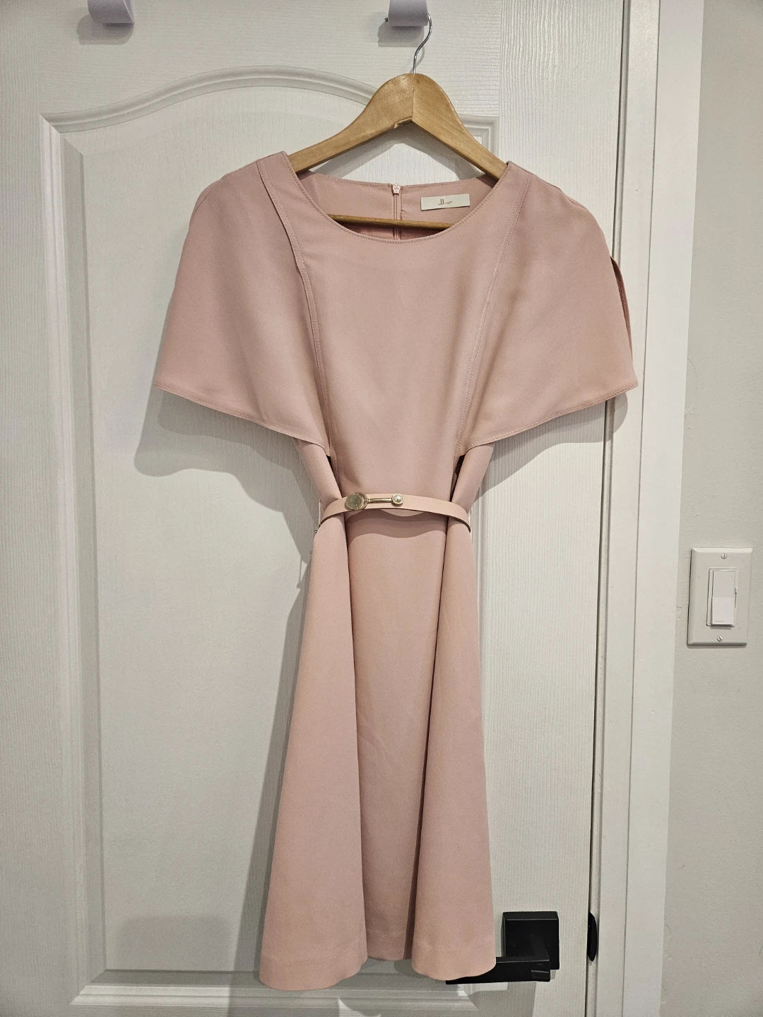 JIGOTT Pink Cap Sleeve Dress with Belt - photo 3