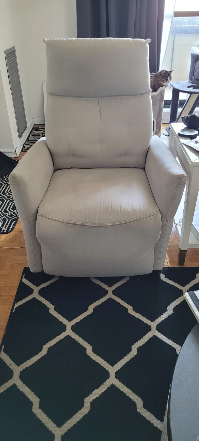 2x Structube Light Grey Recliner Chair - photo 2