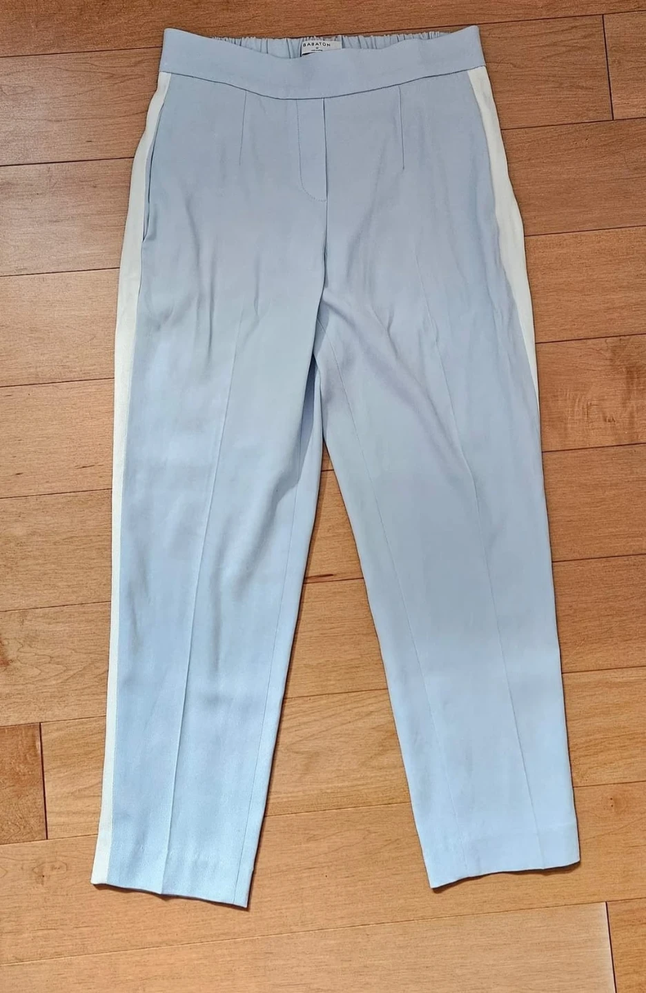 Aritzia Babaton Conan Blue & White Pants Size 0