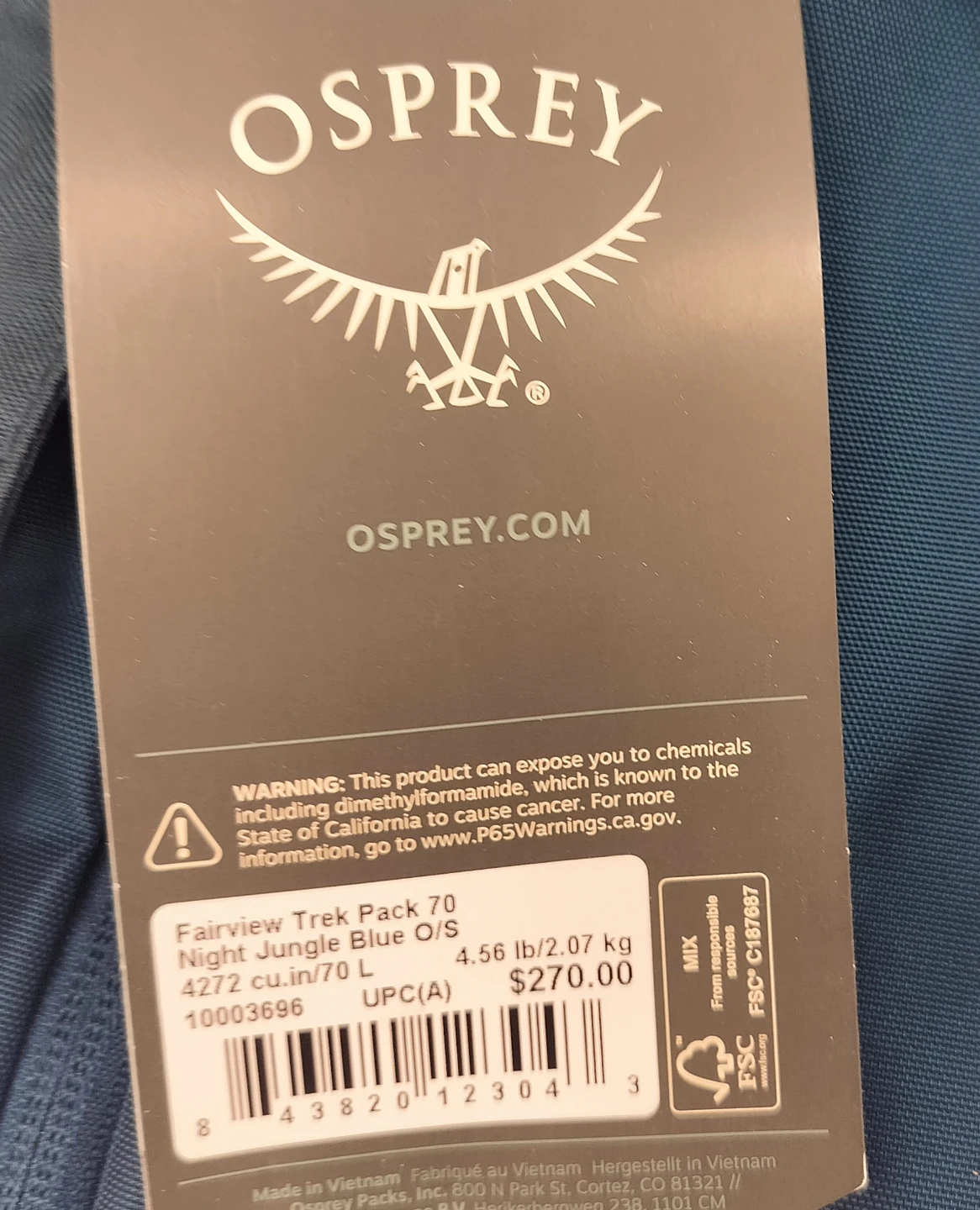 Osprey Fairview Trek 70 Travel Backpack - photo 3