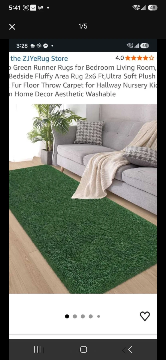 Fluffy runner rug