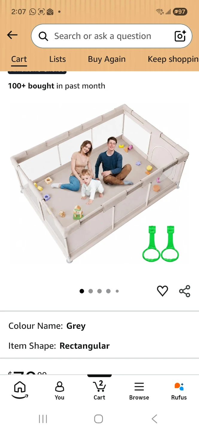 Grey Playpen for Babies and Toddlers - photo 5