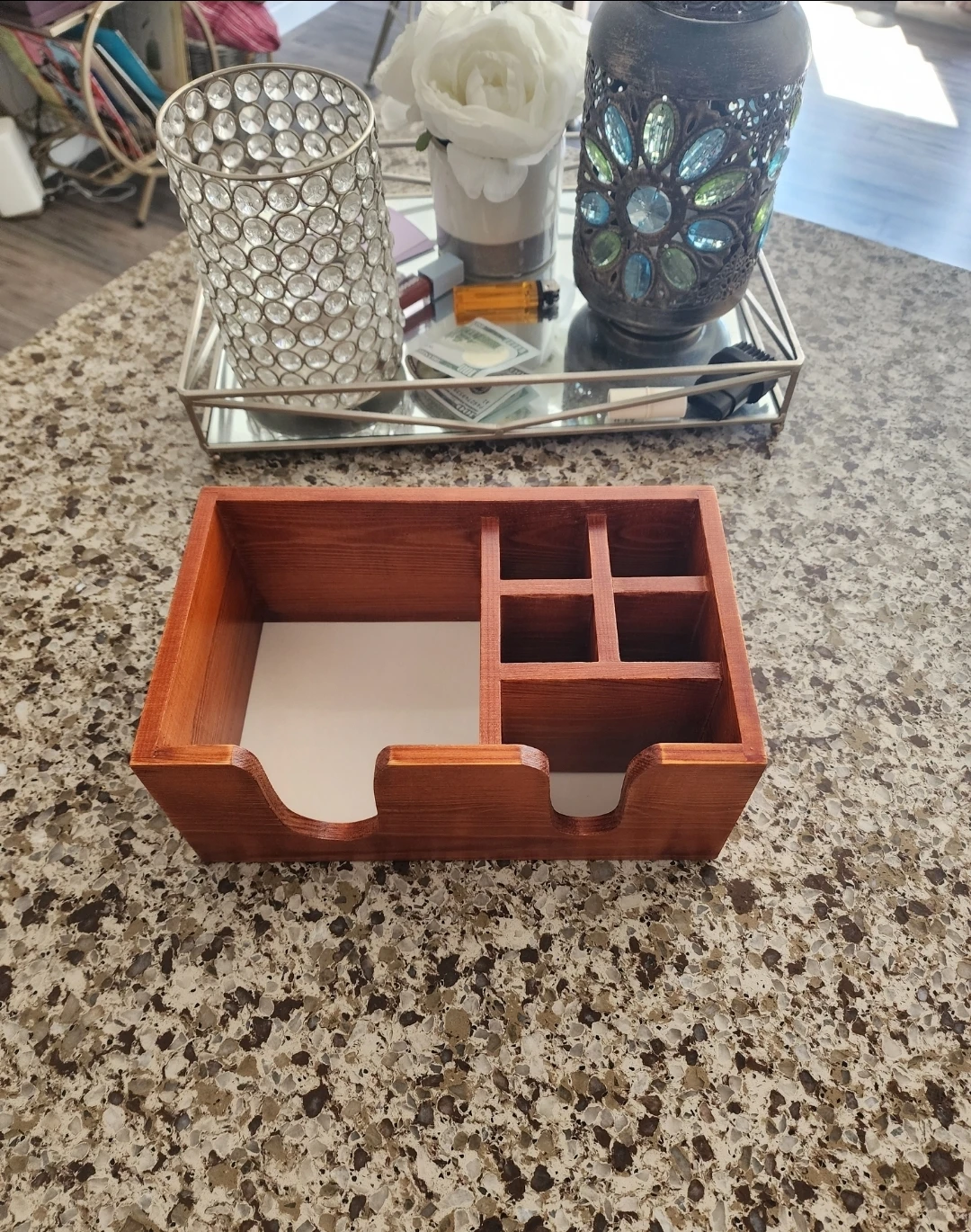 Wooden Desk Organizer Caddy