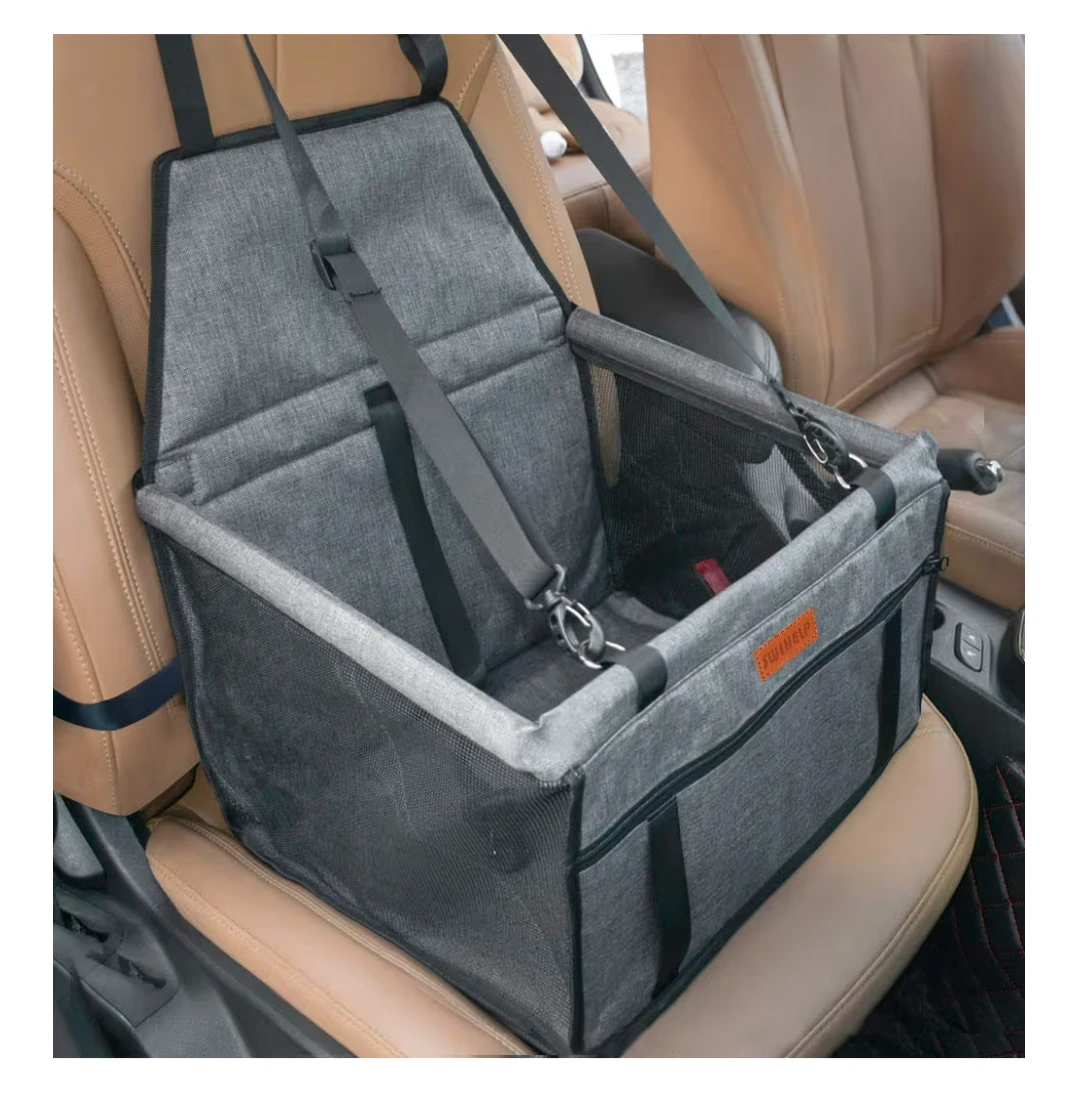 Grey Dog or cat Car Seat Booster