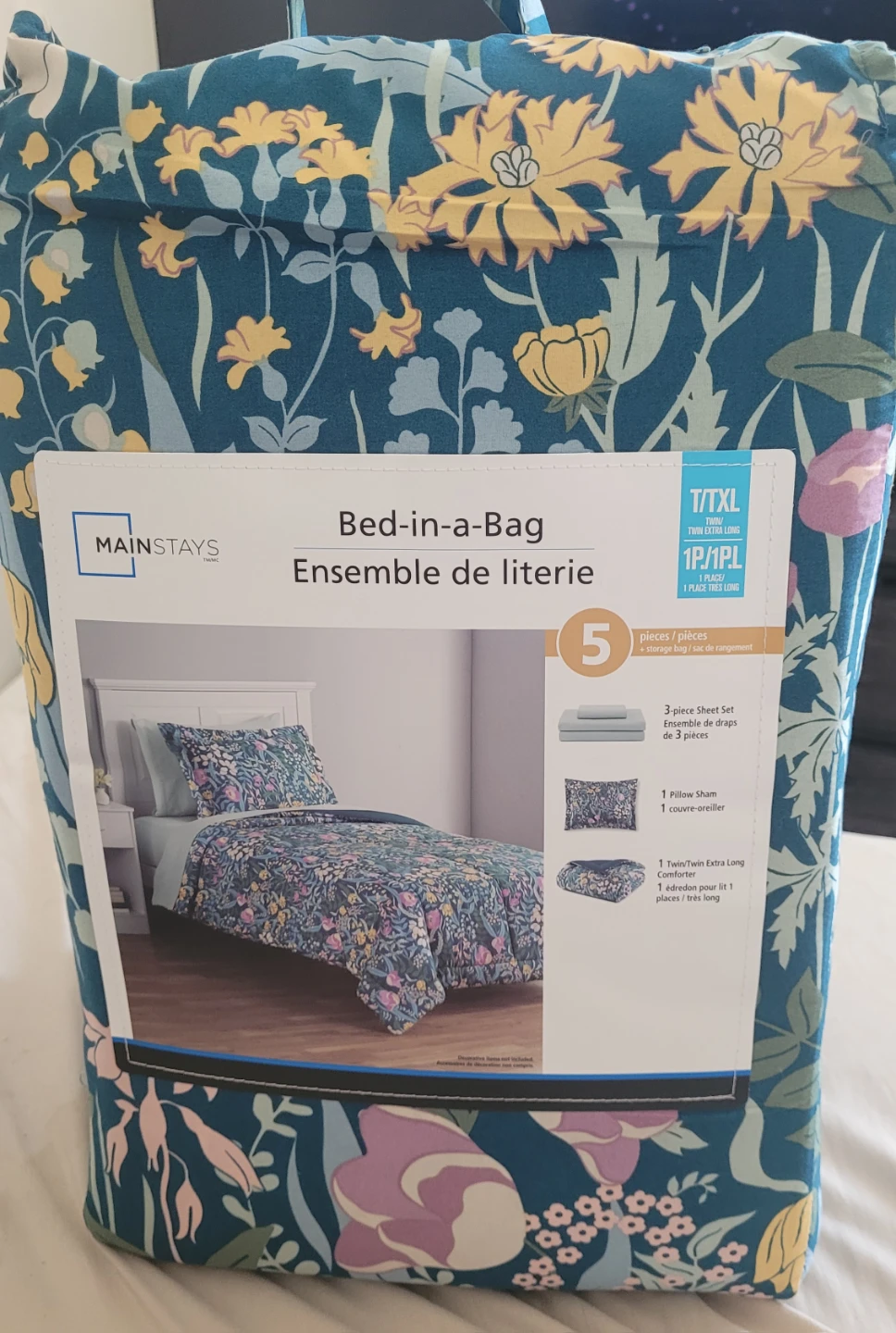 Mainstays Bed-in-a-Bag Twin/Twin XL Comforter Set