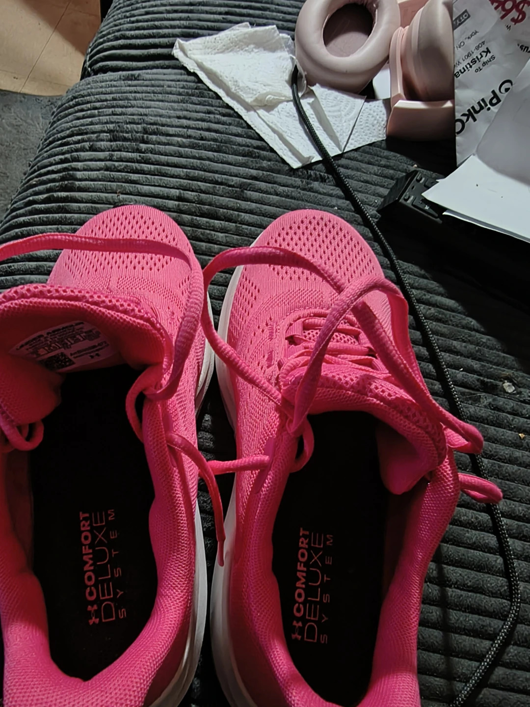New!  Under Armour Pink Running Shoes Size 8
