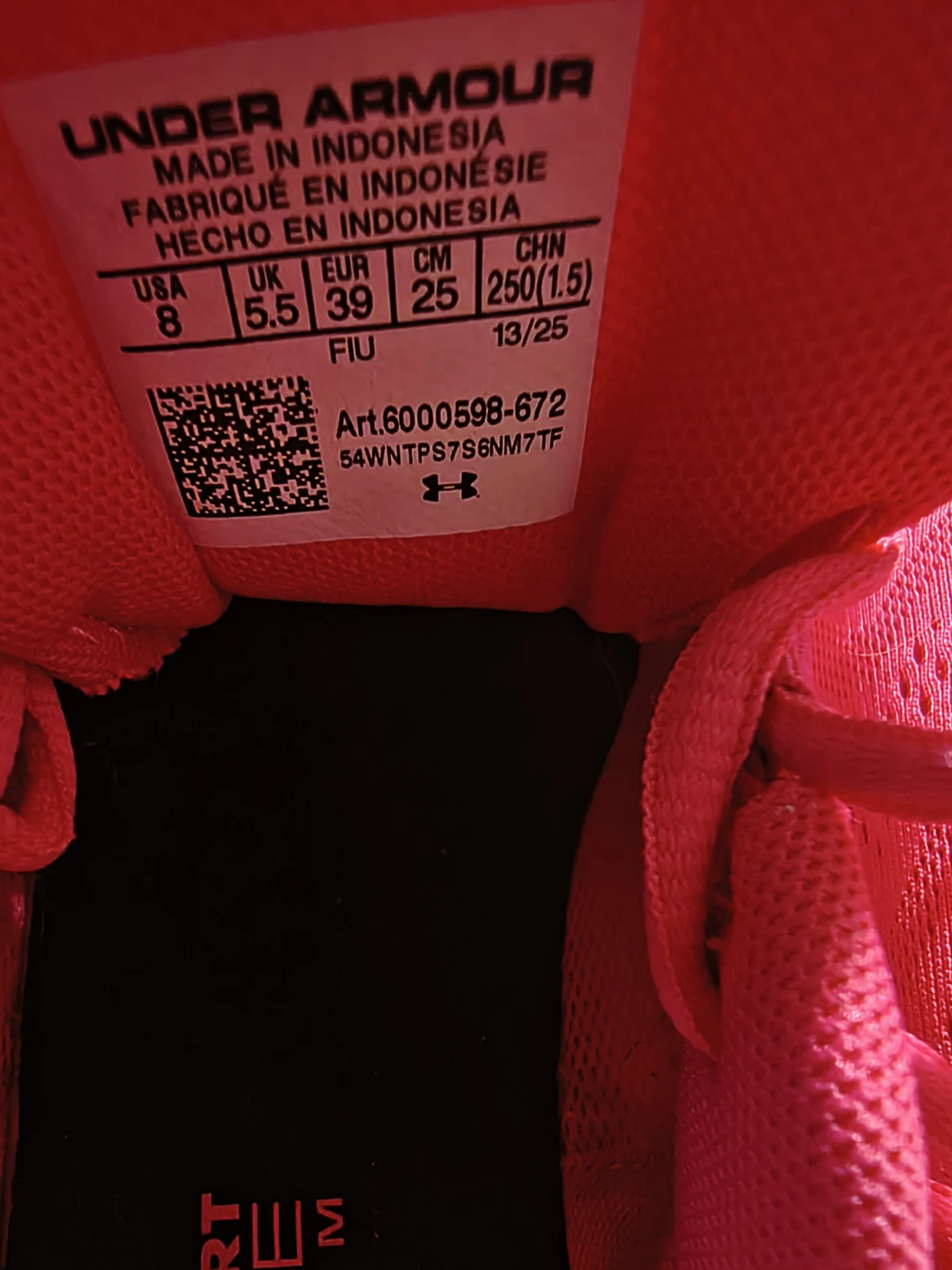 New!  Under Armour Pink Running Shoes Size 8 - photo 3