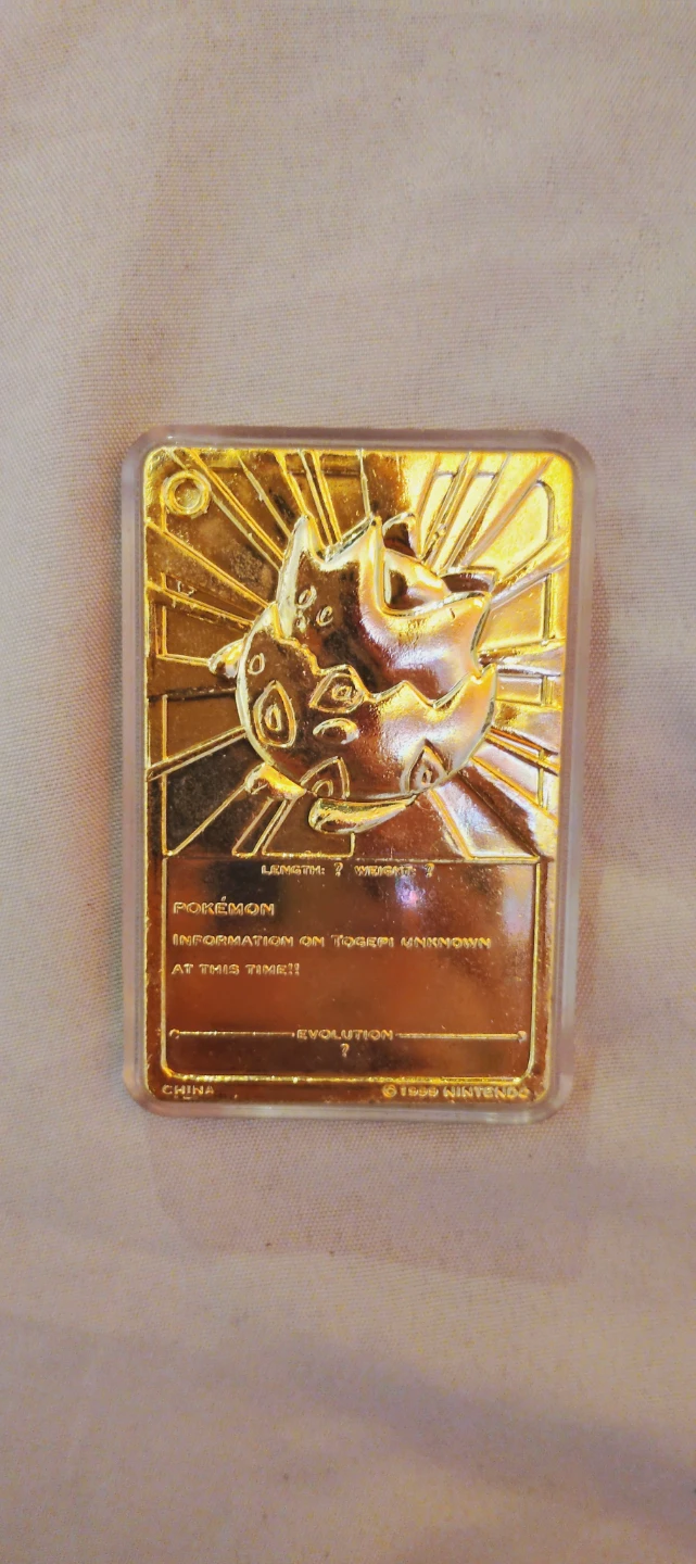 Pokemon Togepi Gold Plated Card - photo 2