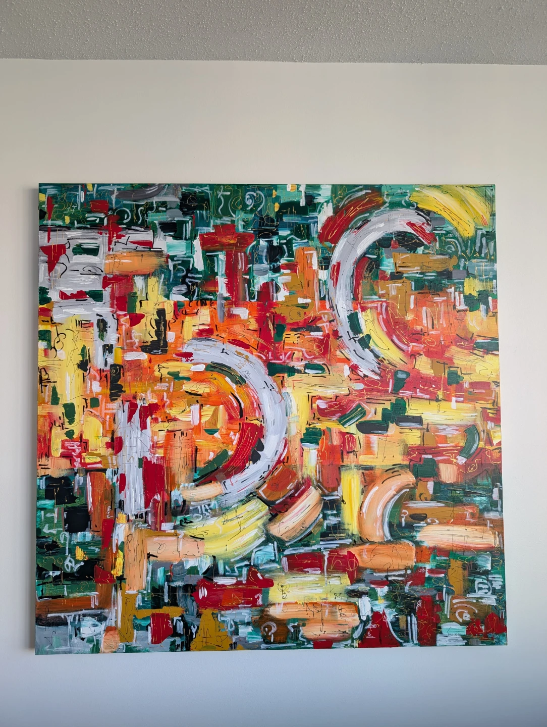 Original Abstract Acrylic Painting on Canvas – 48" x 48"