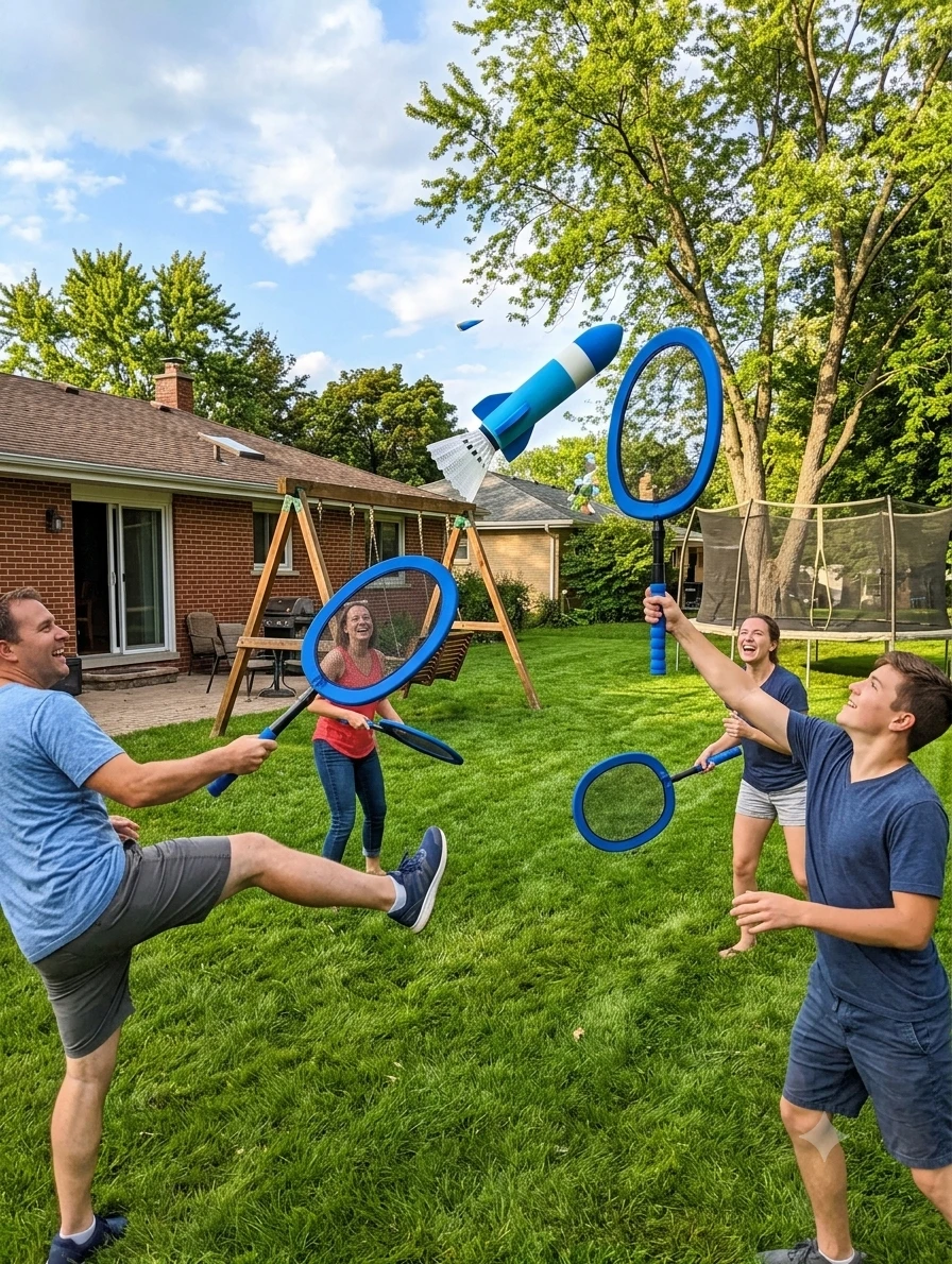 Giant Rackets and Shuttlecock Set for summer fun - photo 2