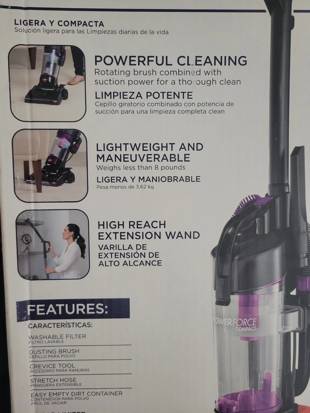 Brand New Bissell PowerForce Compact Vacuum Cleaner - Purple - photo 2
