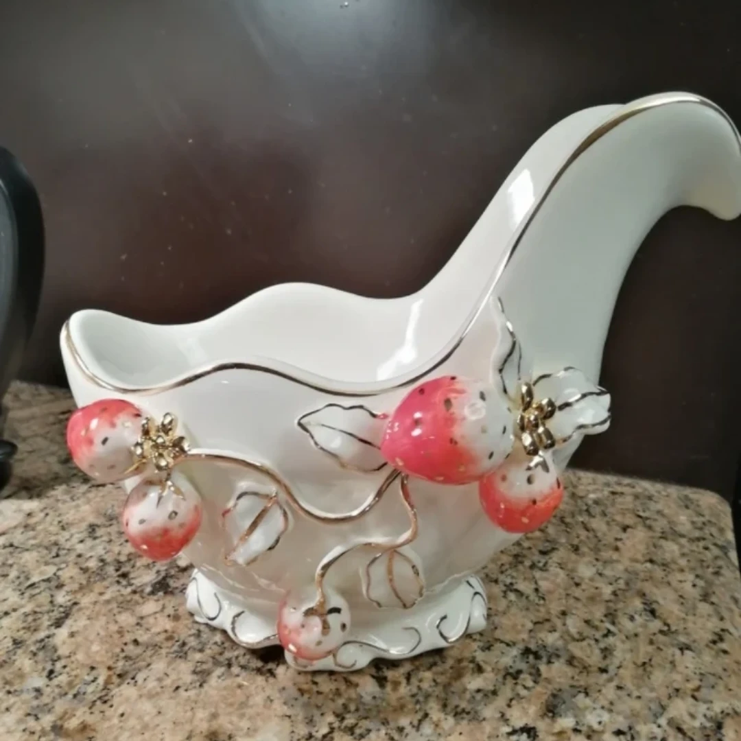 new Ceramic Strawberry Wine Bottle Holder - photo 2