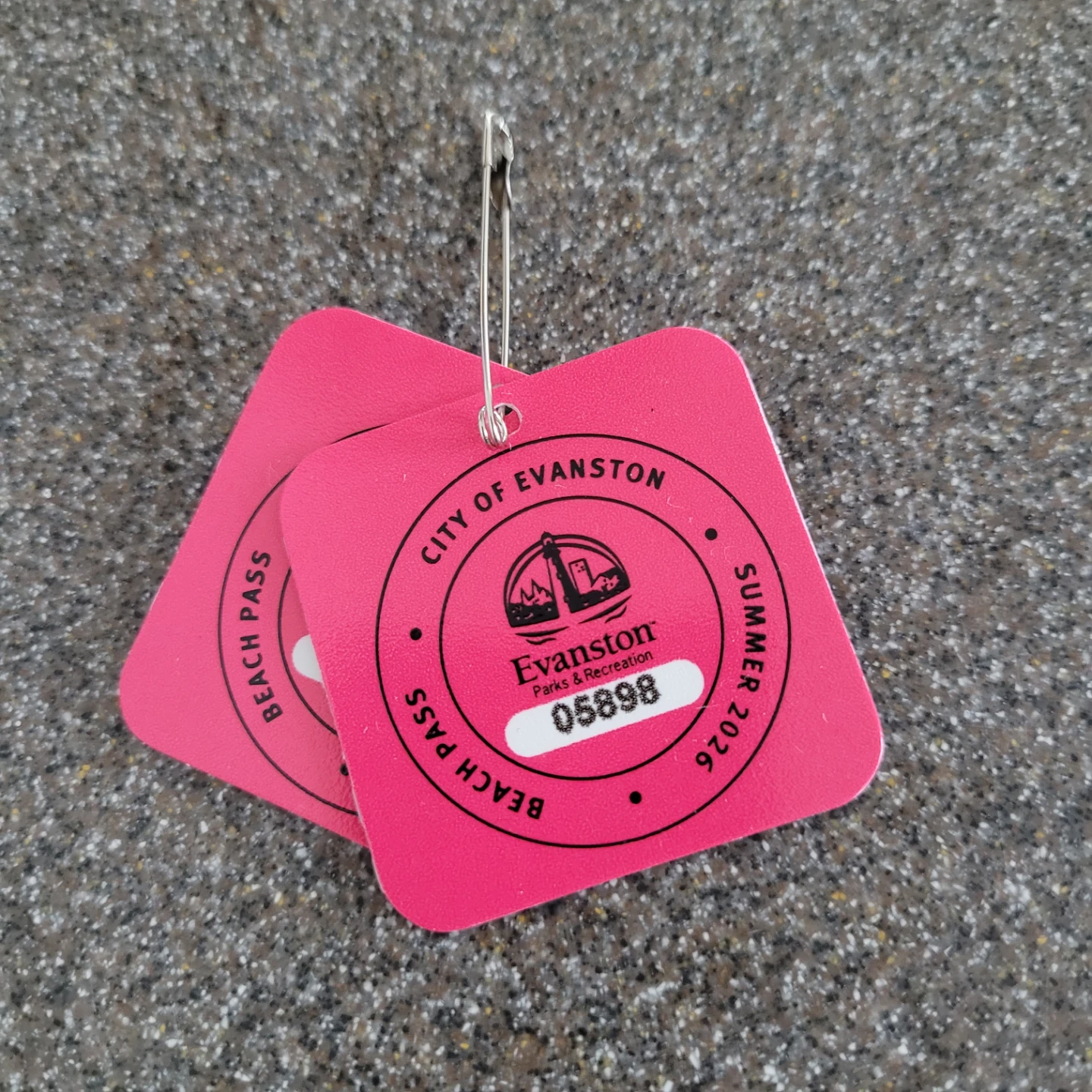 Two City of Evanston Beach Pass Summer 2026