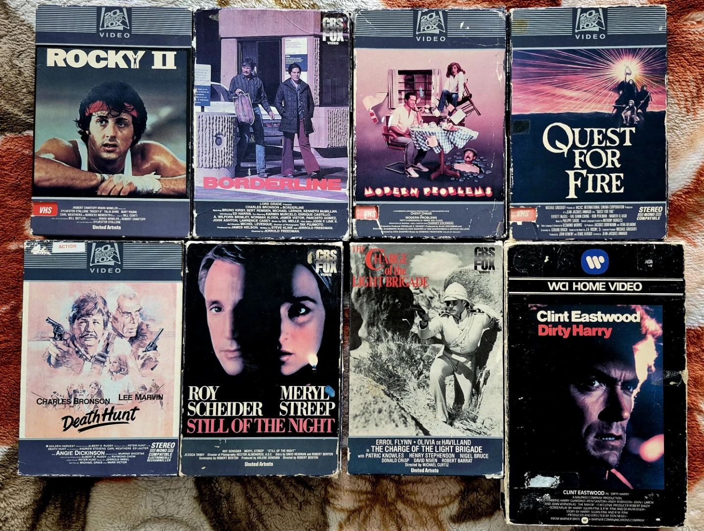 80's original Fox Box Sliders and Warner Clam vhs movies