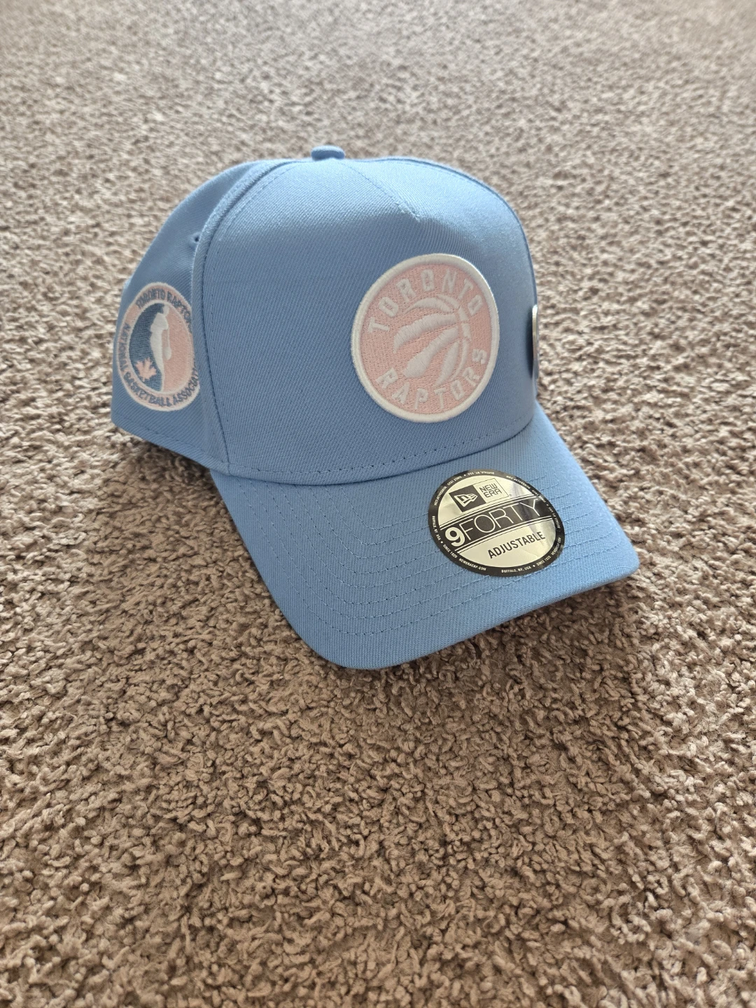 New Era Toronto Raptors 9FORTY Adjustable Hat - Blue & Pink