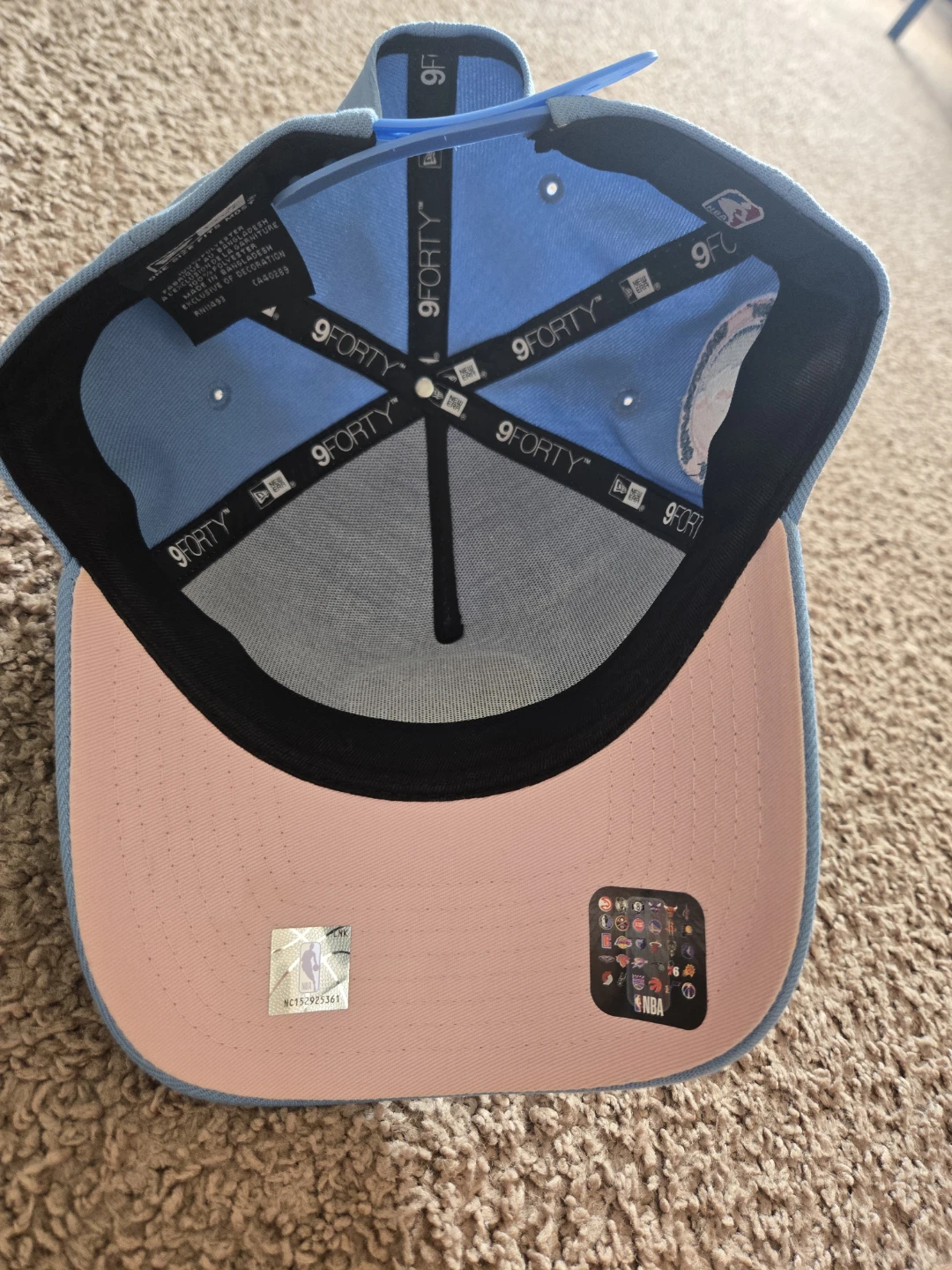 New Era Toronto Raptors 9FORTY Adjustable Hat - Blue & Pink - photo 4