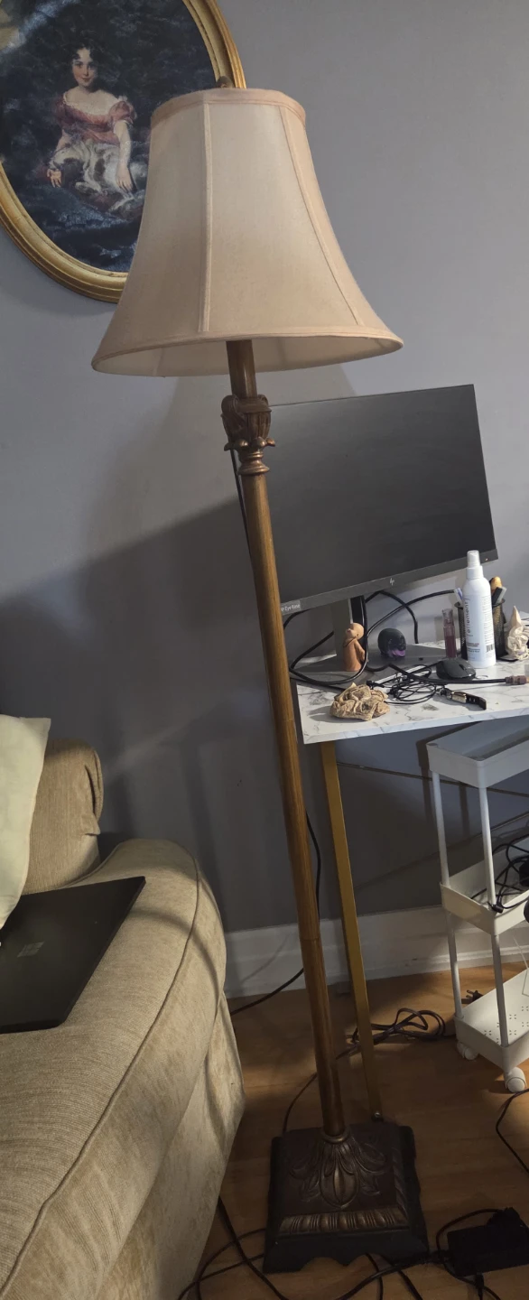 Bombay Floor Lamp with Tan Shade