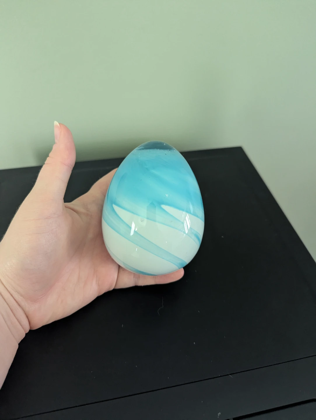 Glass decorative egg - photo 2