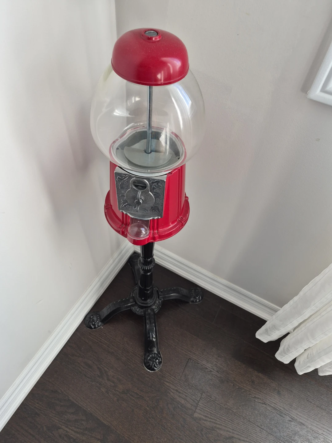 Red Gumball Machine with Stand