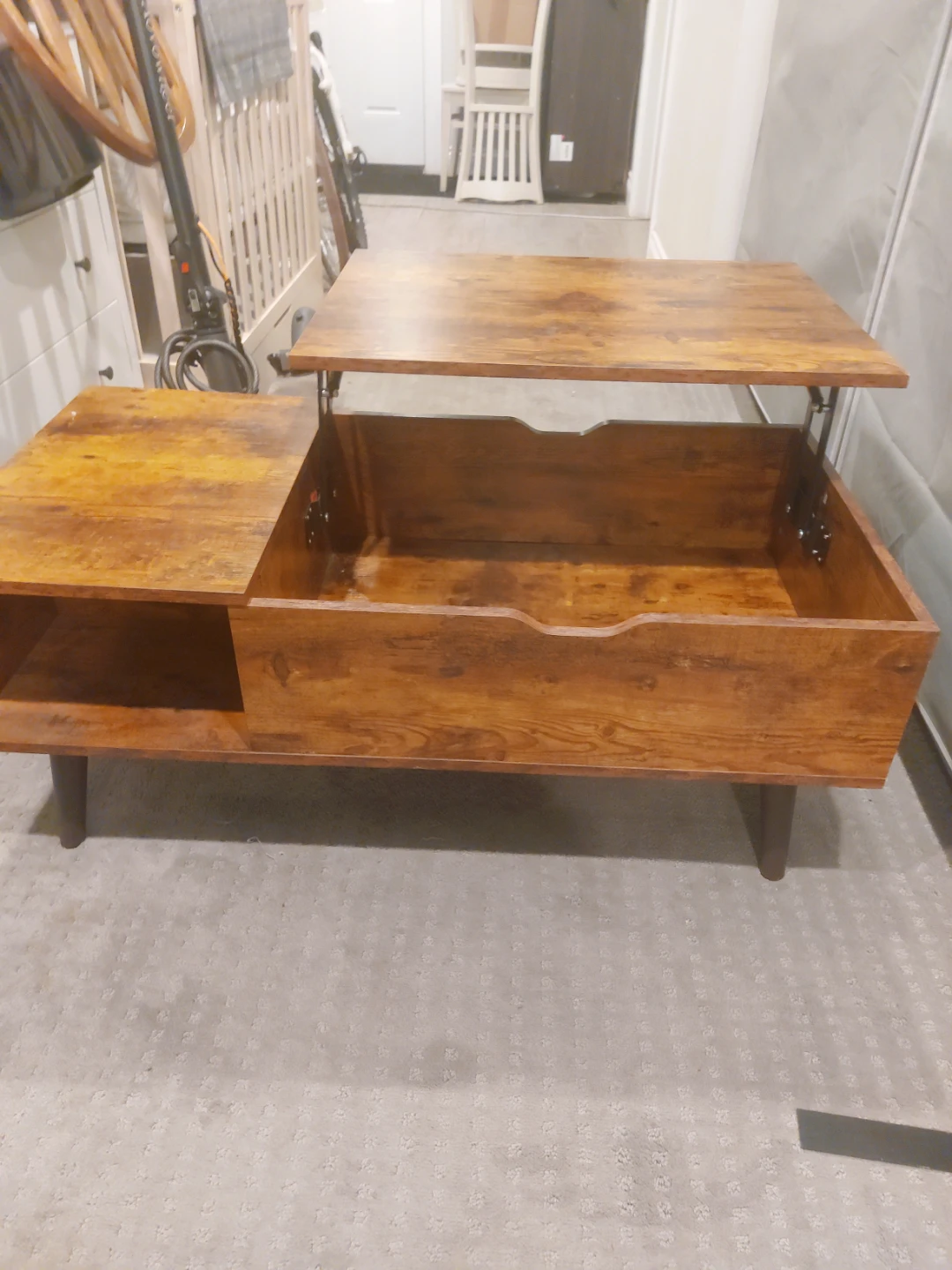 Lift Top Coffee Table with Storage - photo 2