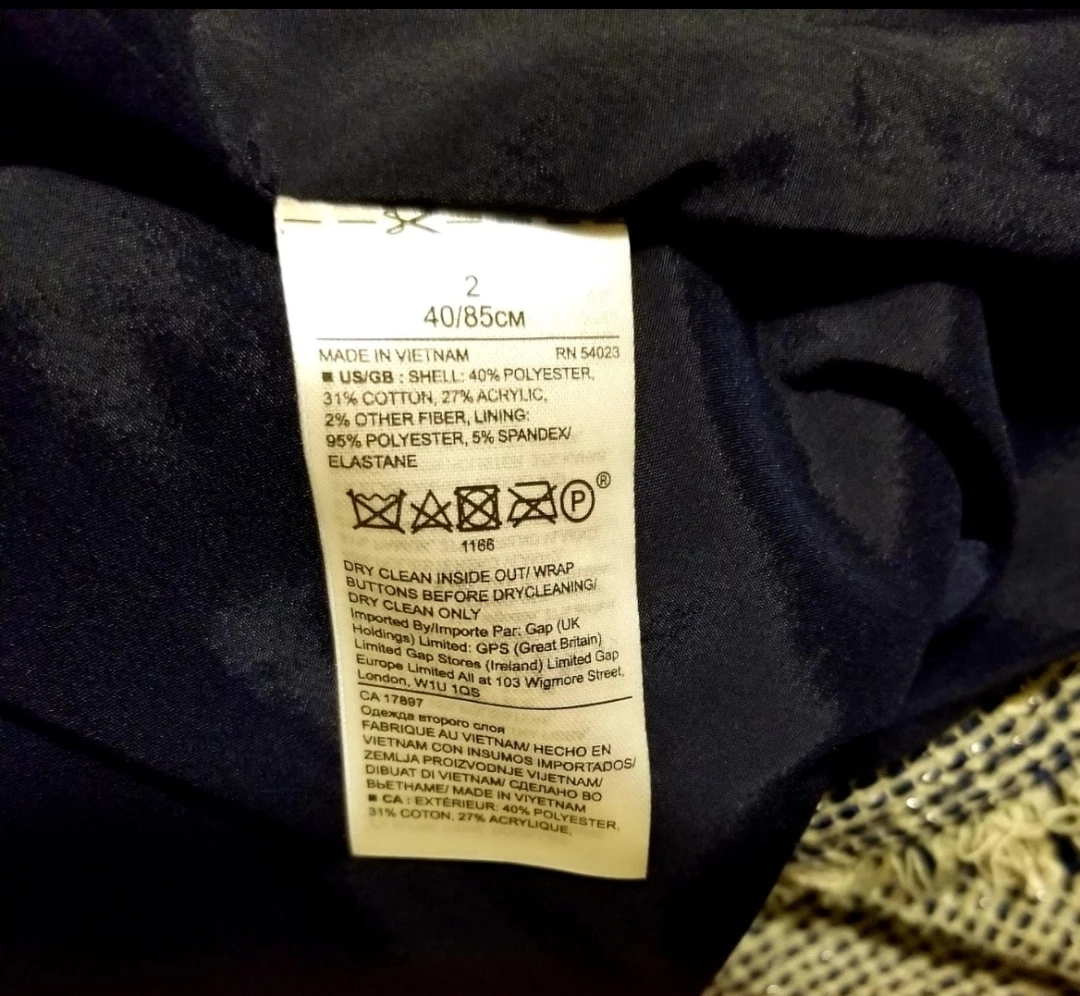 NWT Banana Republic Women's Navy Tweed Jacket ⚽ - photo 3