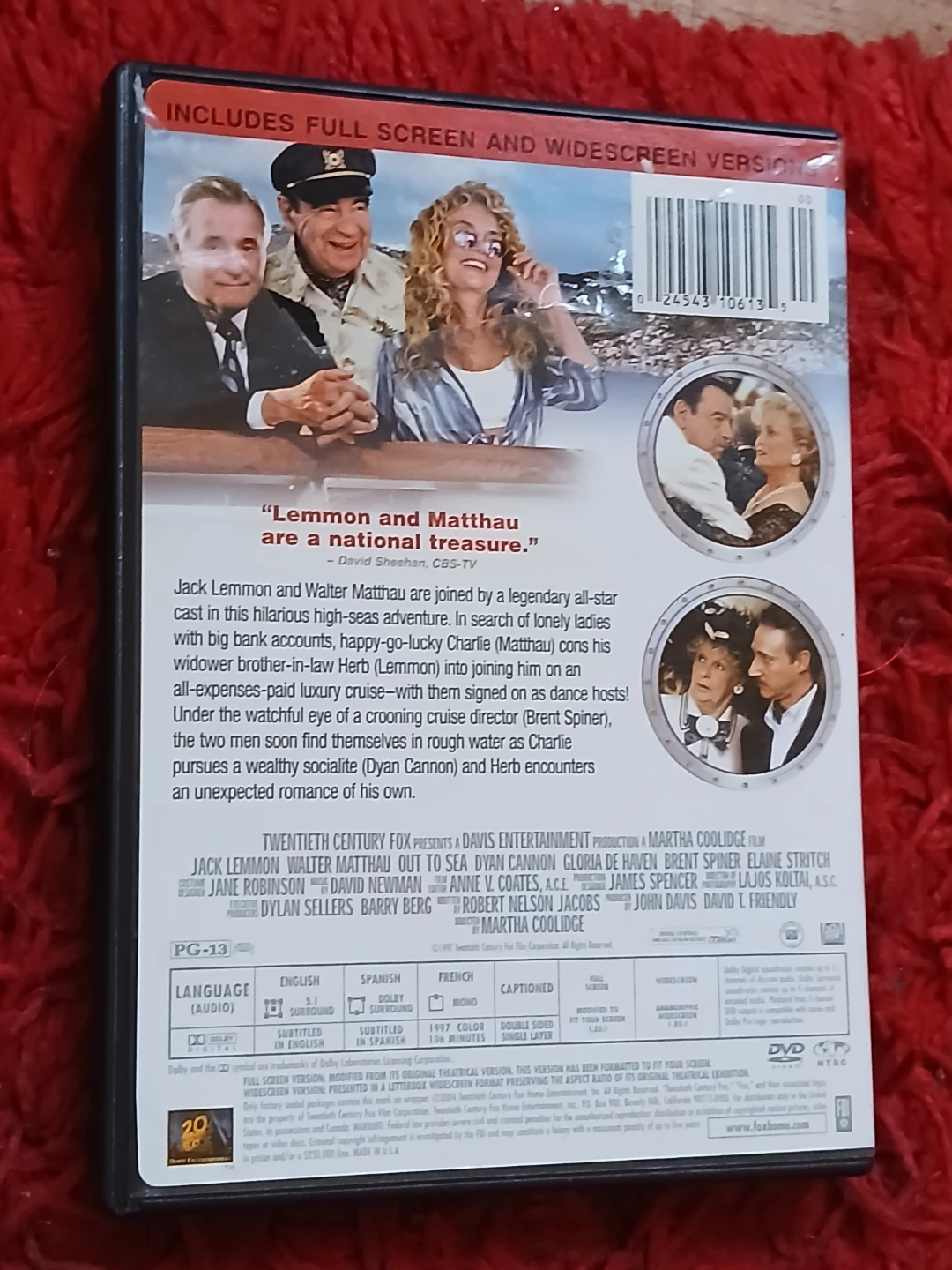 Out to Sea DVD starring Jack Lemmon and Walter Matthau - photo 3