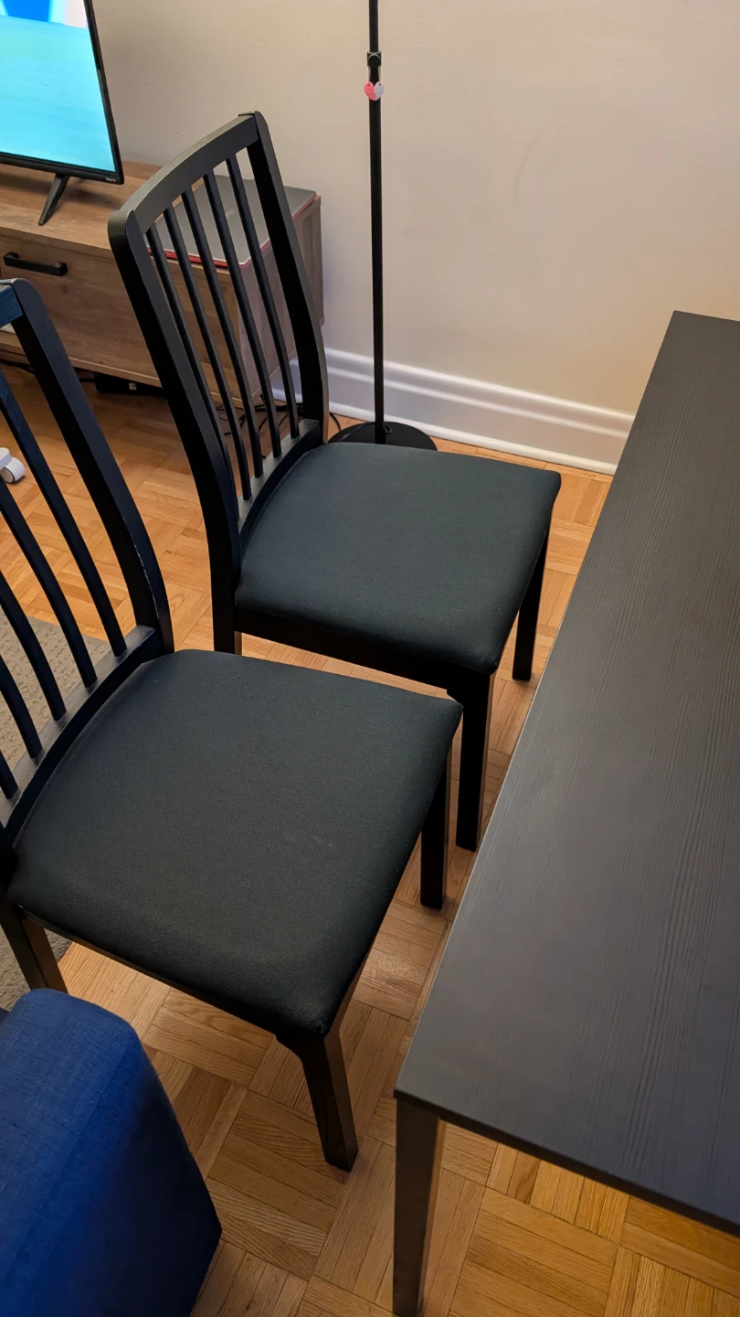 Black Dining Table Set with 4 Chairs - photo 5